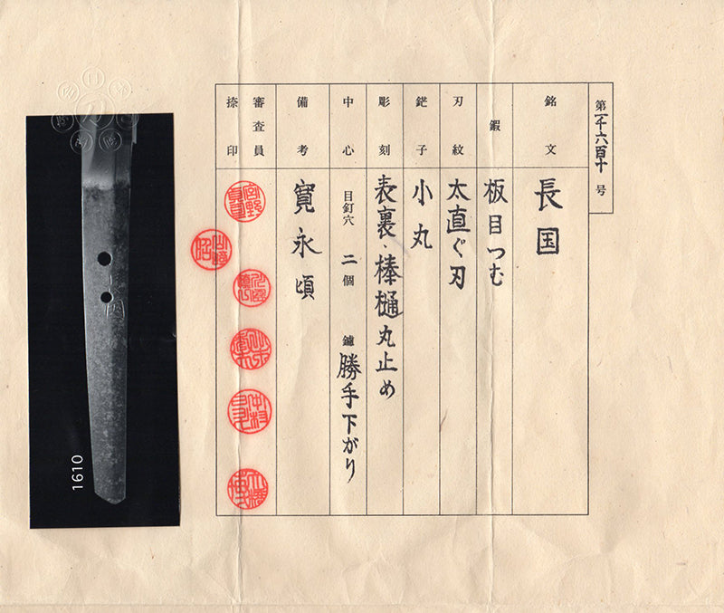 Antique Nihonto - Katana in Koshirae, Early Edo (400 years old) - NTHK Certified Signature: Yoshu Matsuyama Ju Nagakuni