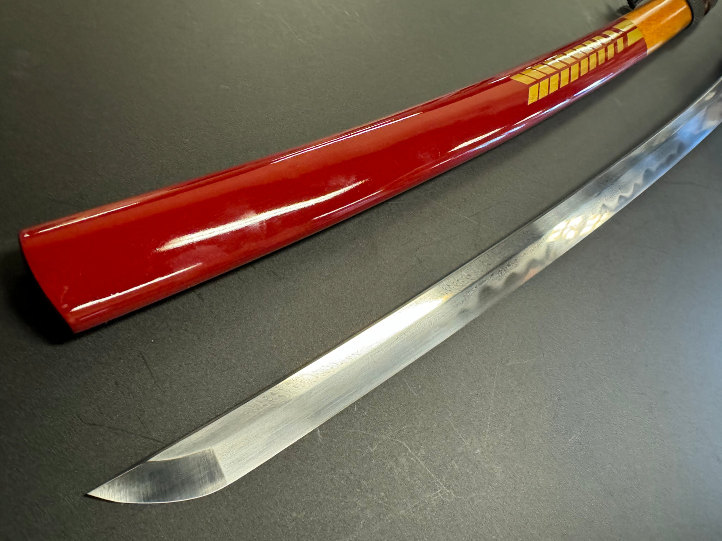 Phoenix Arms Blazing Arrows Katana - Feather Damascus Clay Tempered