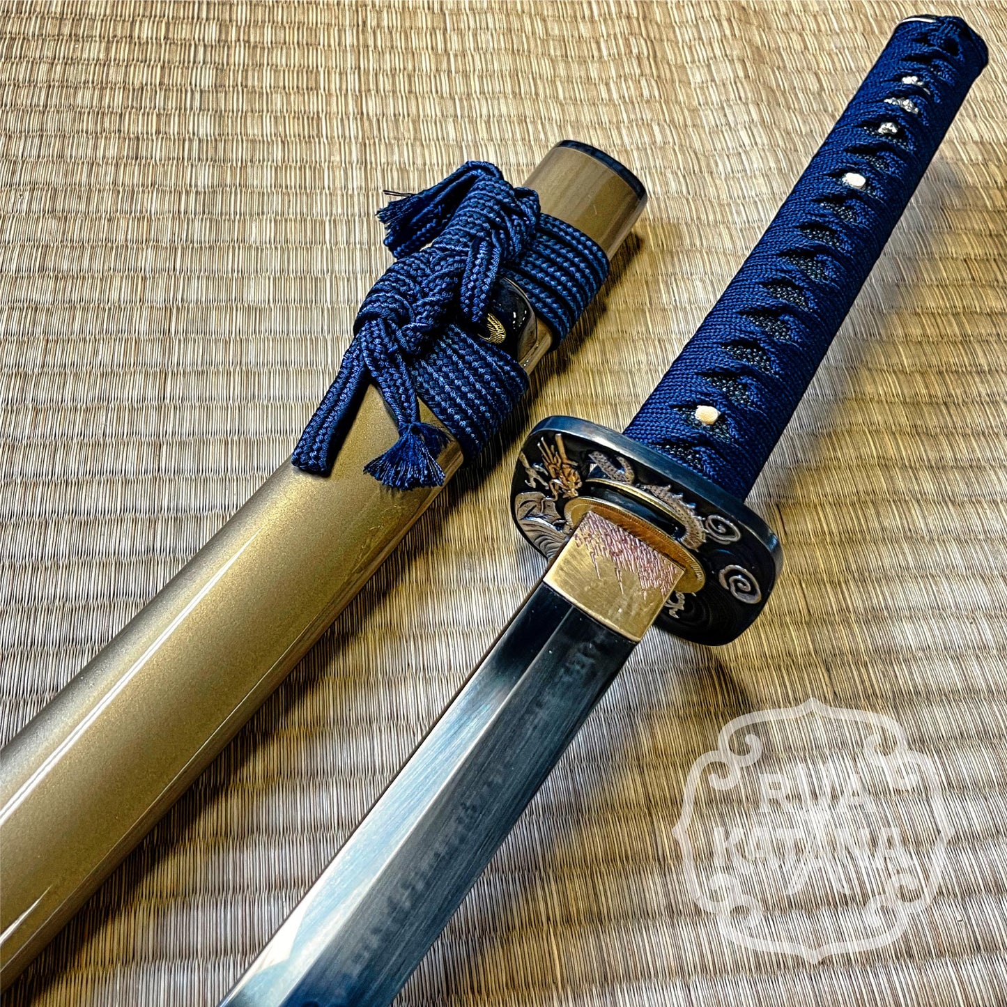Legacy Blades Blue Scholar Dragon O-Katana - Choji Hamon, Koshi Sori 1095