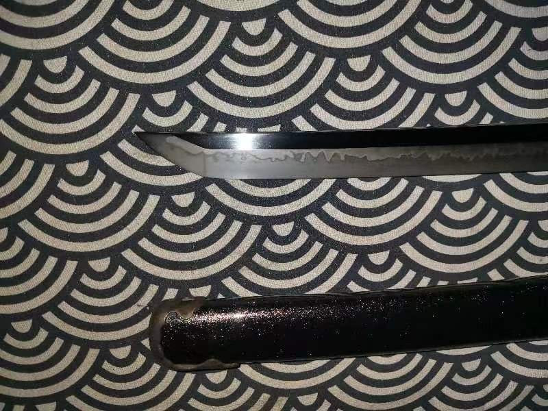 Cloudhammer Katana - Hidden Dragon, Dragon Sakura - sx105v Japanese Tool Steel - Ko-Choji Hamon