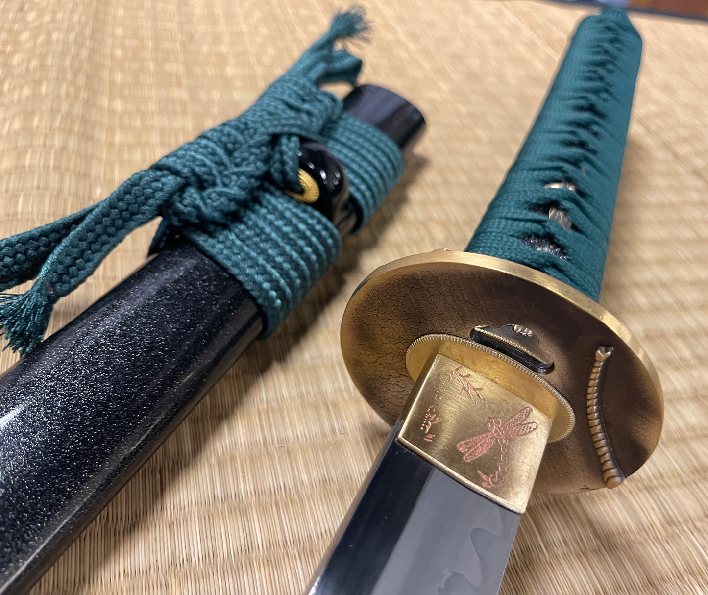 Moritaka Razor Jade Dragonfly Katana - Clay Tempered T10, Hadori Polish