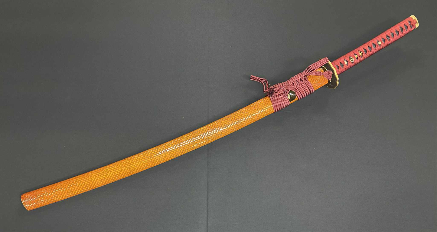 Phoenix Armory Katana - Crimson Manji Orishigane/Tamahagane Clay-Tempered Folded