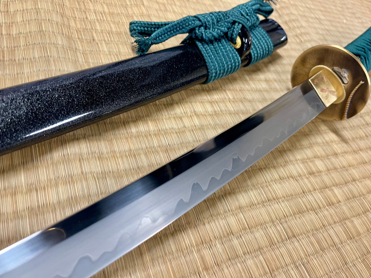 Moritaka Razor Jade Dragonfly Katana - Clay Tempered T10, Hadori Polish
