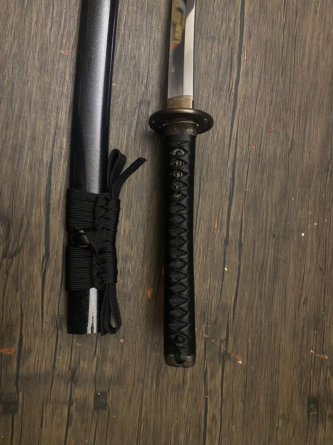 black steel katana sword