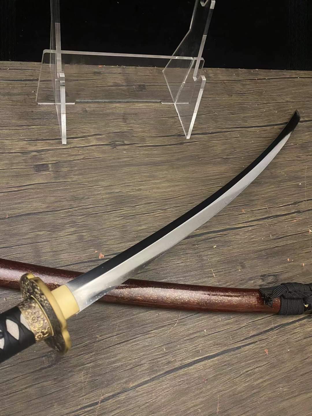 Cloudhammer Katana - Autumn Chrysanthemum- s5 - 31.5" nagasa, deep tachi koshizori