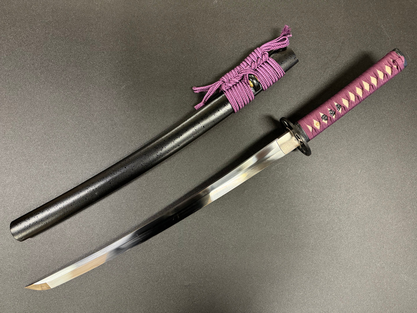 Moritaka Vortex - Iron Plum Wakizashi - Spring Steel 9260
