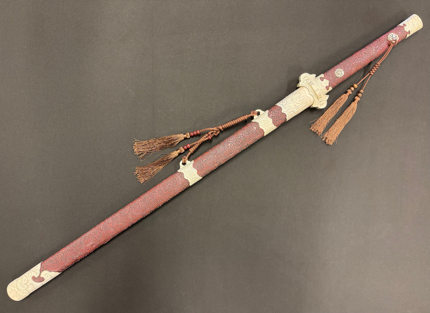 Phoenix Armory Jian - Tang Dynasty Red Court Damascus Steel