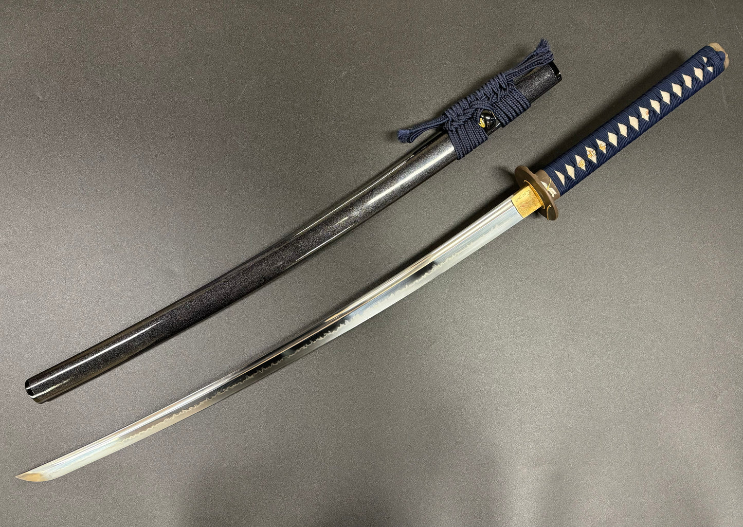 Moritaka Razor Prestige Blue Dragonfly Katana - T10 Clay Tempered Hadori Polish