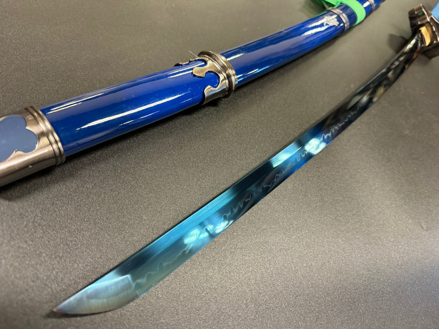 Blue Exorcist Sword Ao No Exorcist Rin Okumura Kurikara & T10 Clay Tempered Blue Bladed Katana