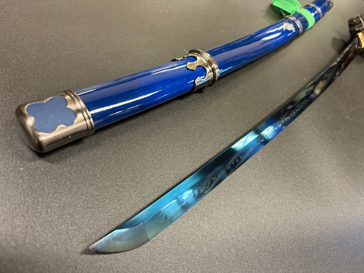 Blue Exorcist Sword Ao No Exorcist Rin Okumura Kurikara & T10 Clay Tempered Blue Bladed Katana