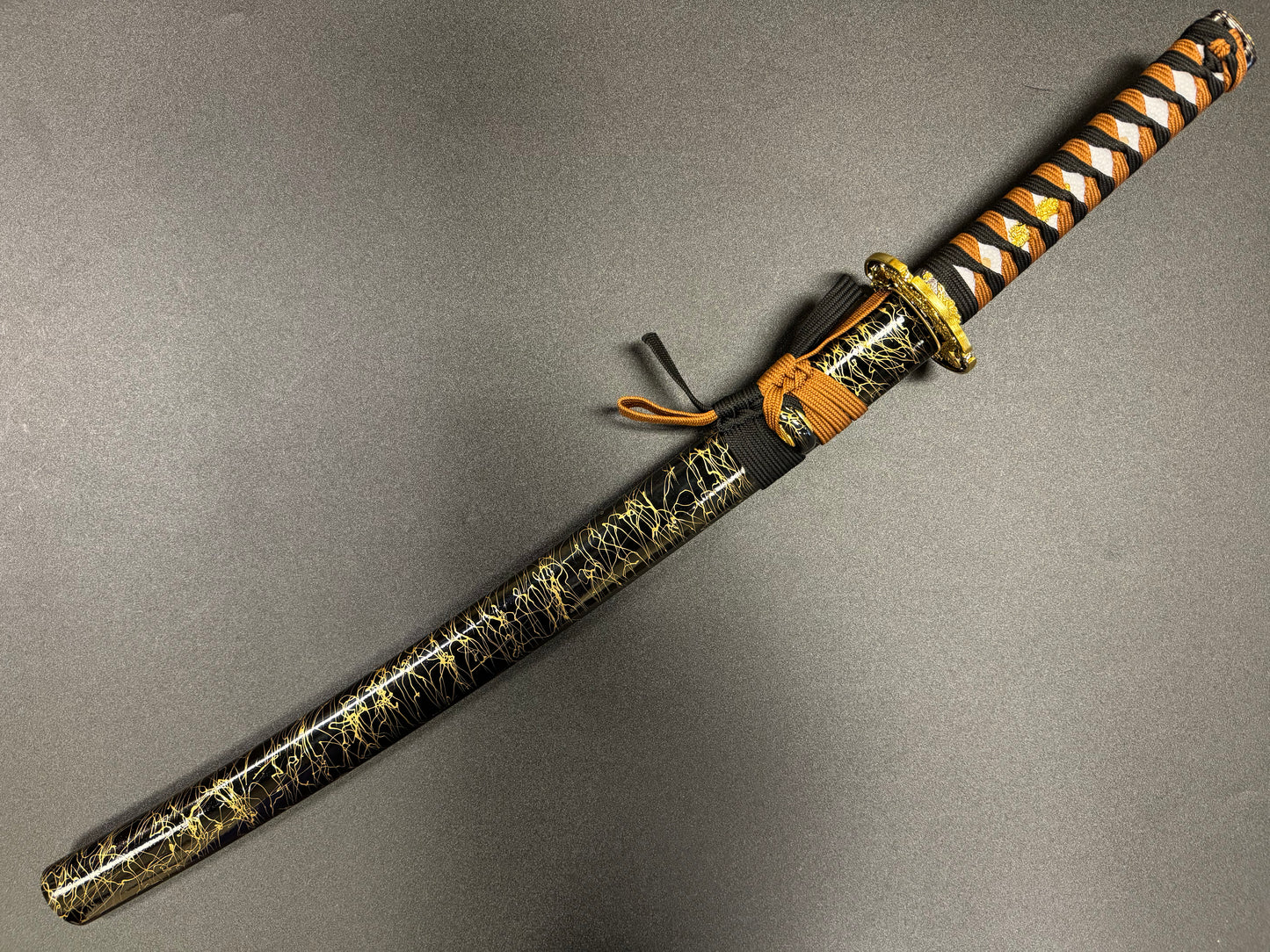 Dragonspring Forge Black and Tan Dragon Wakizashi 1060