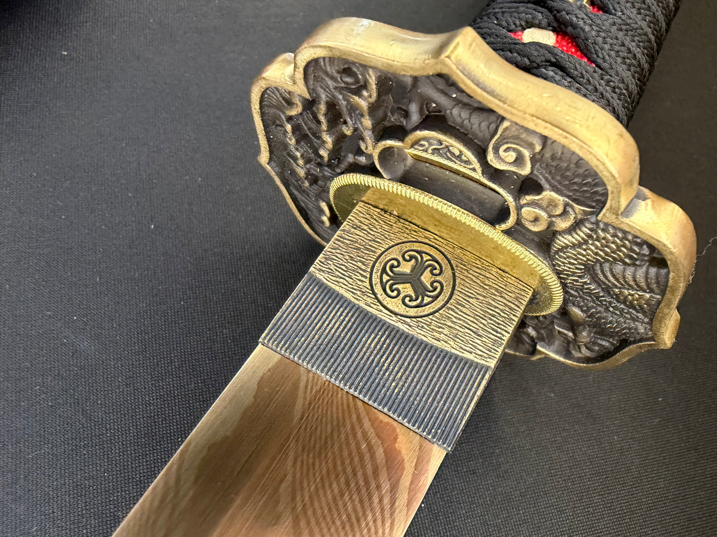 Phoenix Armory Katana - Dragon's Hoard Golden Damascus