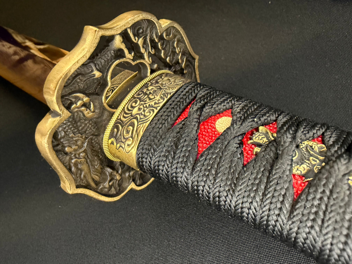 Phoenix Armory Katana - Dragon's Hoard Golden Damascus