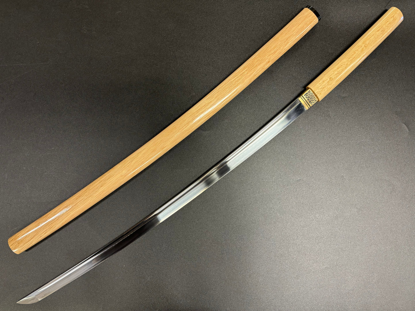 Phoenix Arms Natural Hardwood Katana 65Mn Shirasaya