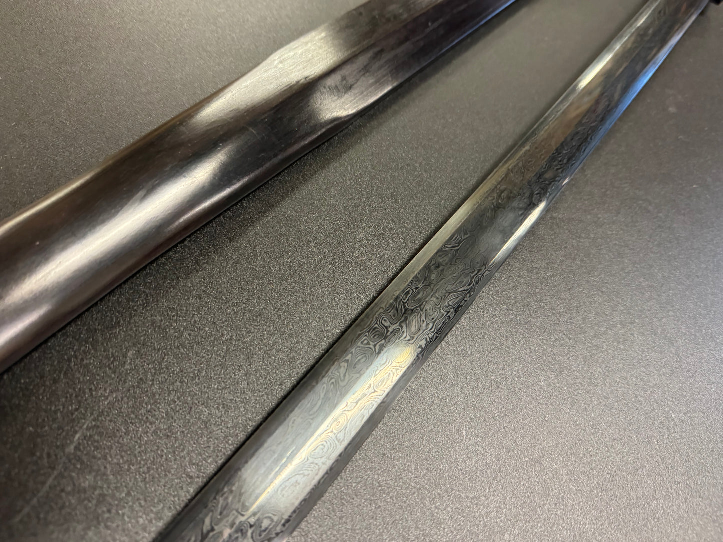 PRE-ORDER Dragonspring Han Jian - Sokka's Space Sword - Black Damascus Avatar: The Last Airbender