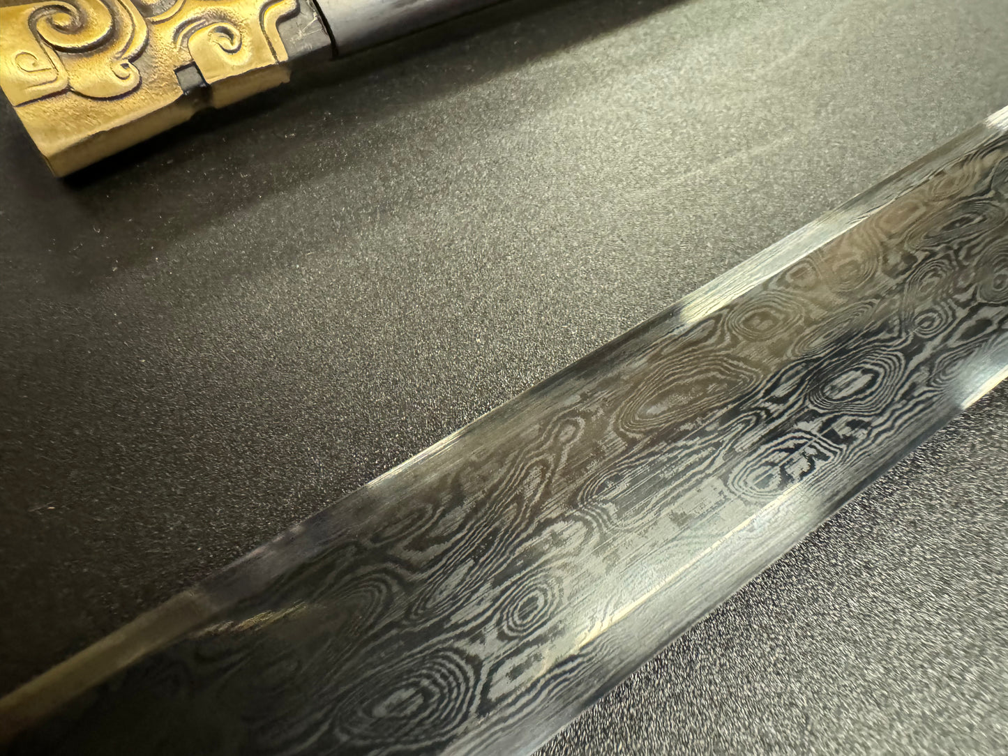 PRE-ORDER Dragonspring Han Jian - Sokka's Space Sword - Black Damascus Avatar: The Last Airbender