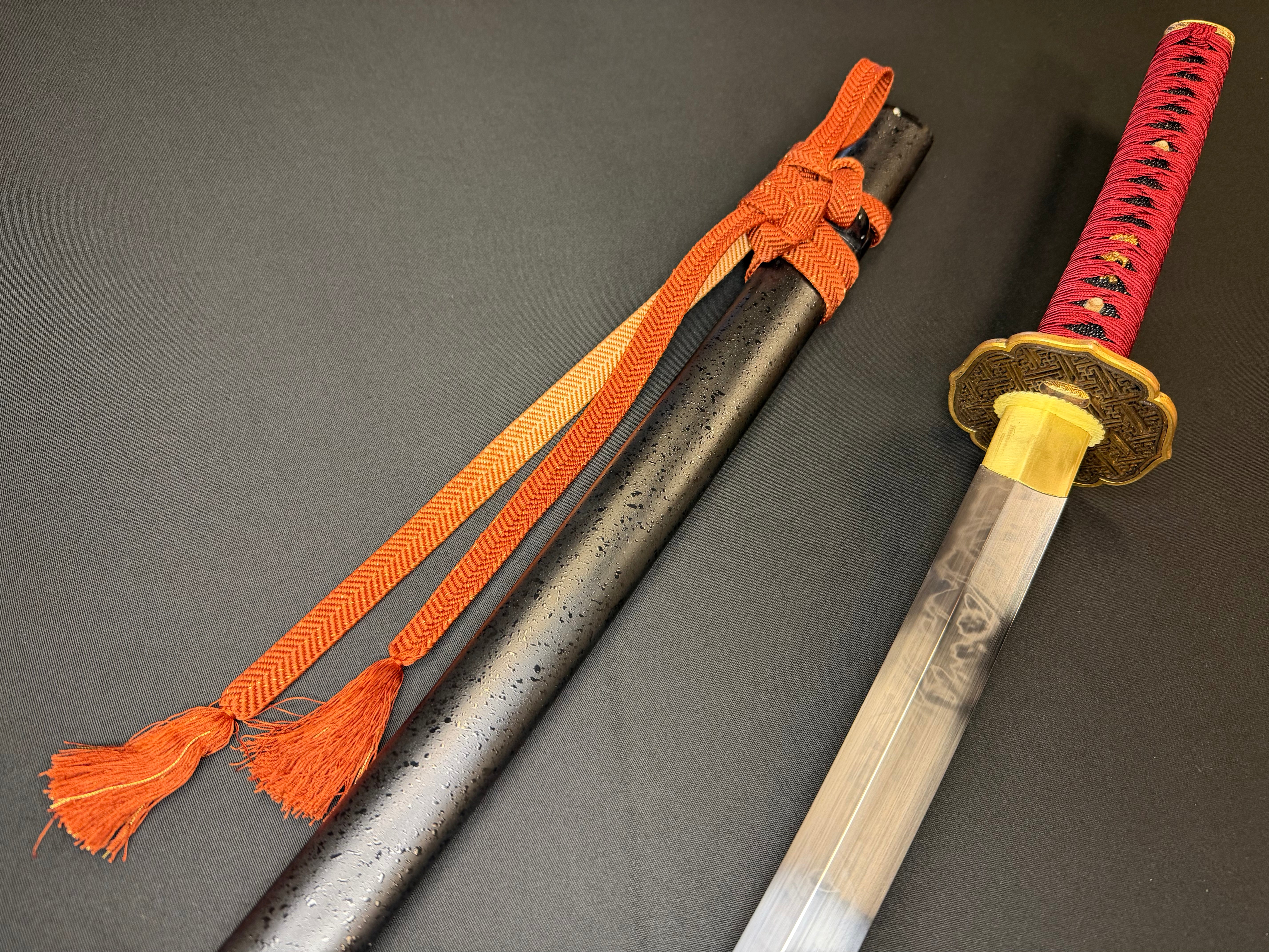 USED Phoenix Armory Gemini Series Twin Edge Katana - Scarlet Manji