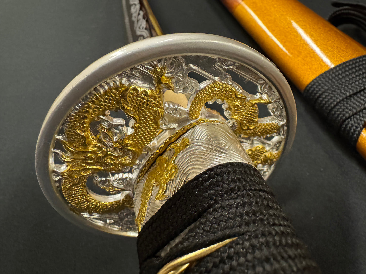 Phoenix Arms Katana - Roaring Dragon 65Mn Gold Blade