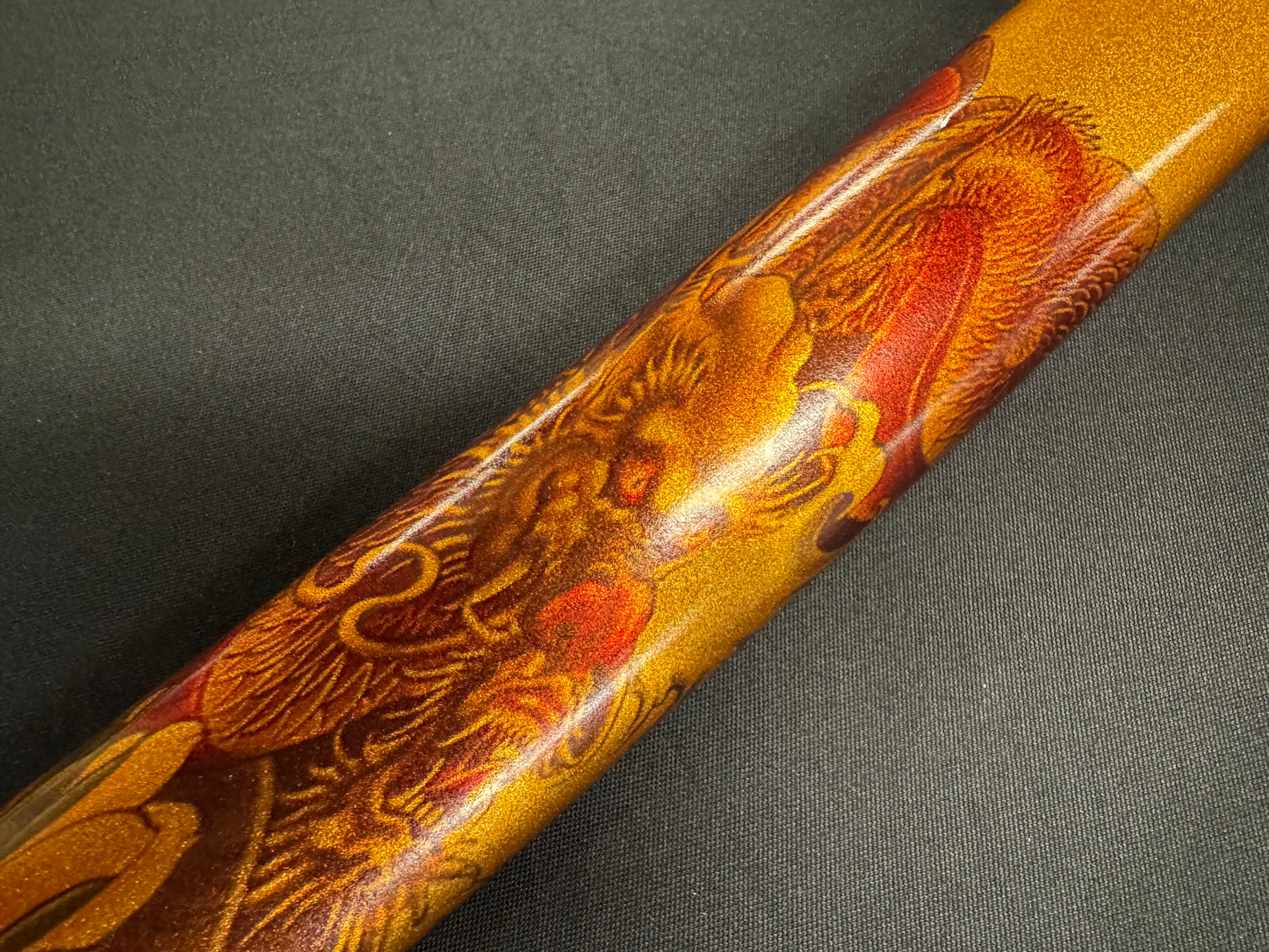 Phoenix Arms Katana - Roaring Dragon 65Mn Gold Blade