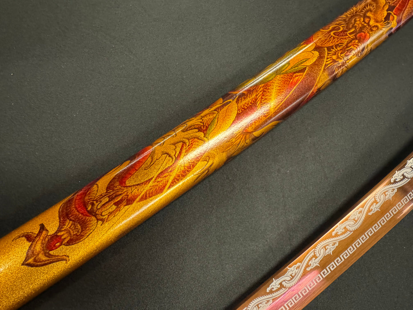 Phoenix Arms Katana - Roaring Dragon 65Mn Gold Blade