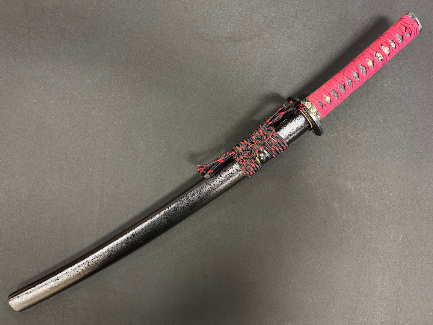 Legacy Blades Crimson Tiger Reaper Wakizashi - 1095 Clay Tempered Hira Zukuri Suguha