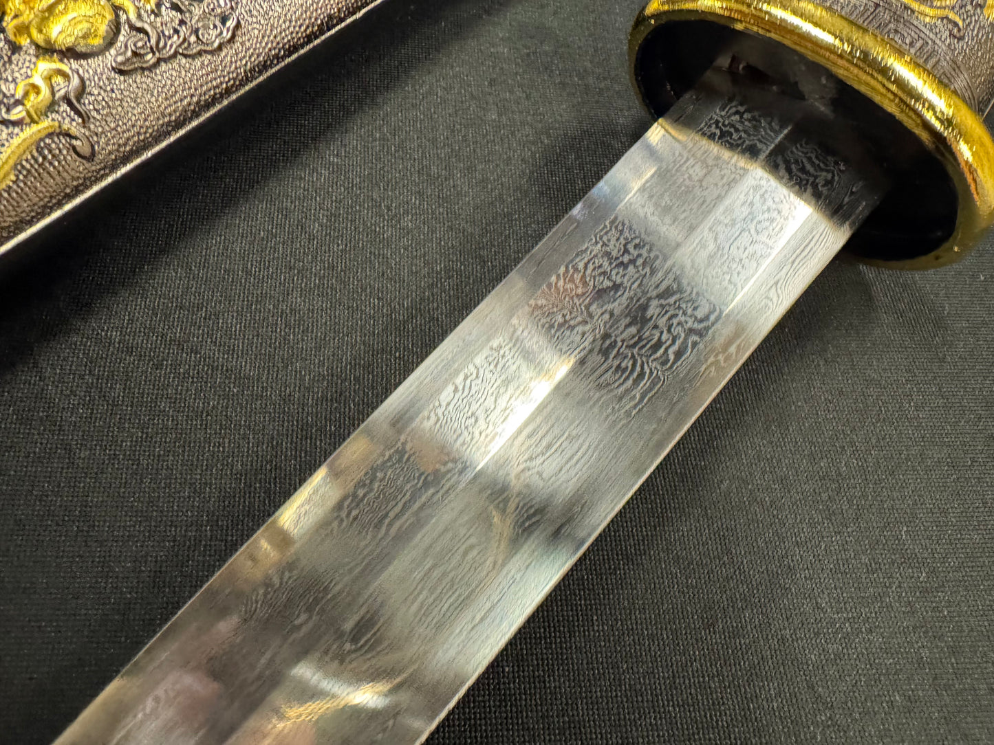 Legacy Steel Black Dragon Chinese Dagger Damascus