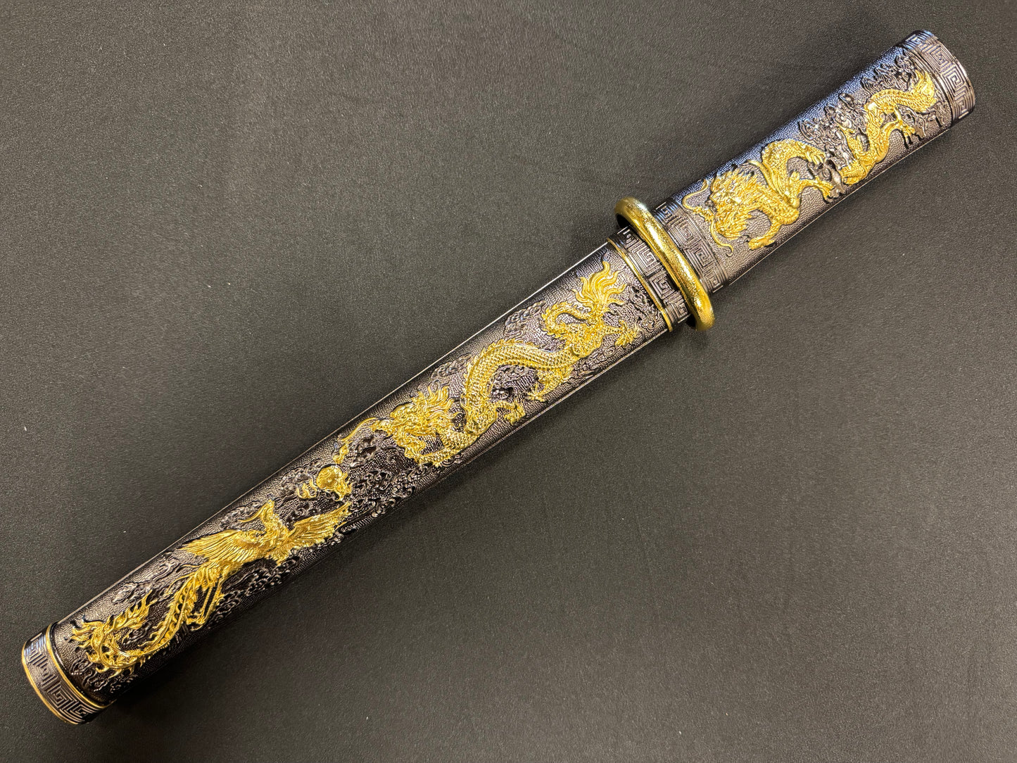 Legacy Steel Black Dragon Chinese Dagger Damascus