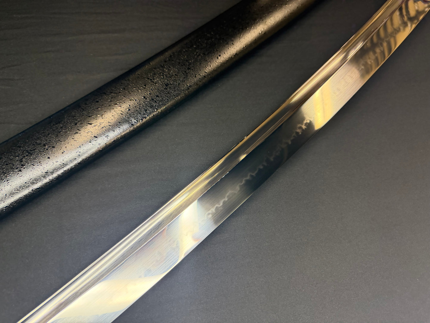 Legacy Steel O-Katana Titan Stout - Scarlet Chrysanthemum with Bo-hi, Choji Hamon, 1095 Clay Tempered
