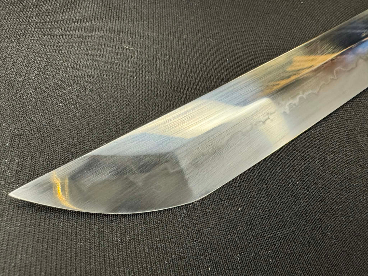 Moritaka Razor Prestige Katana - Sun Cherry - Clay-Tempered T10 Choji hamon, Hazuya Polish