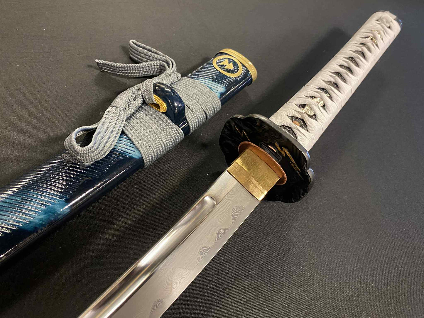 PRE-ORDER Premium Ghost of Tsushima Katana - Tanto Daishou - folded steel, clay tempered with free Menpo
