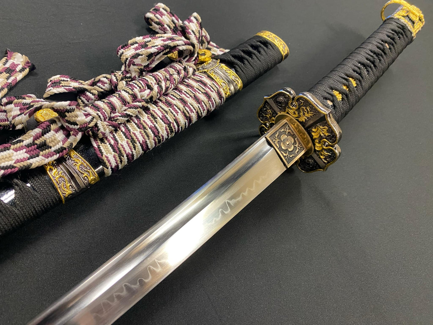 Phoenix Armory Black Nobunaga Court Tachi - T10 Clay Tempered