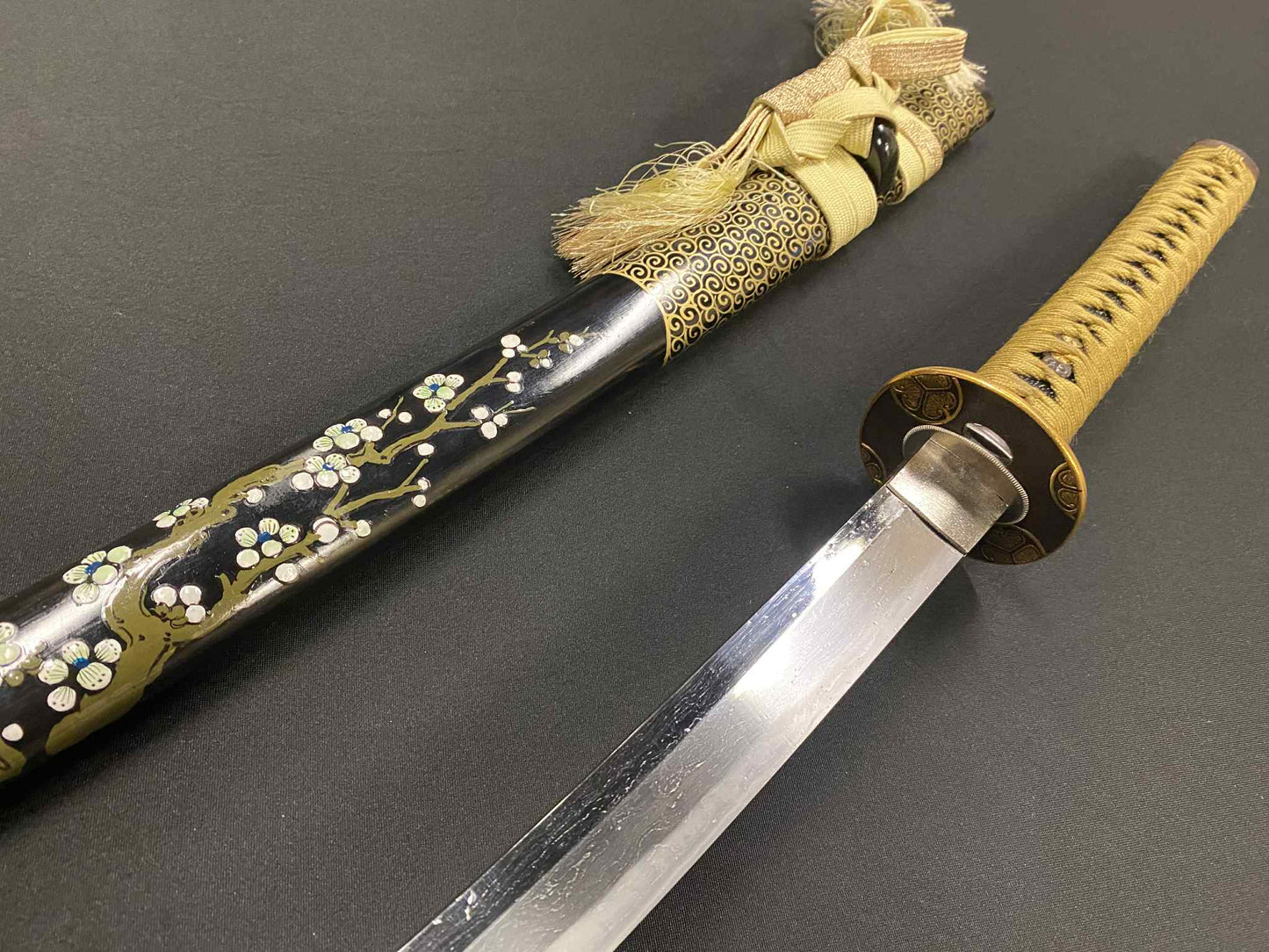 Custom Mounted Katana - Hand forged Tamahagane/Orishigane