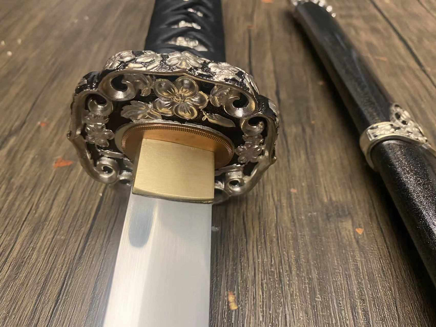Cloudhammer DULLED PRACTICE Naga-Wakizashi - Onyx Cherry - s7 QC FAIL