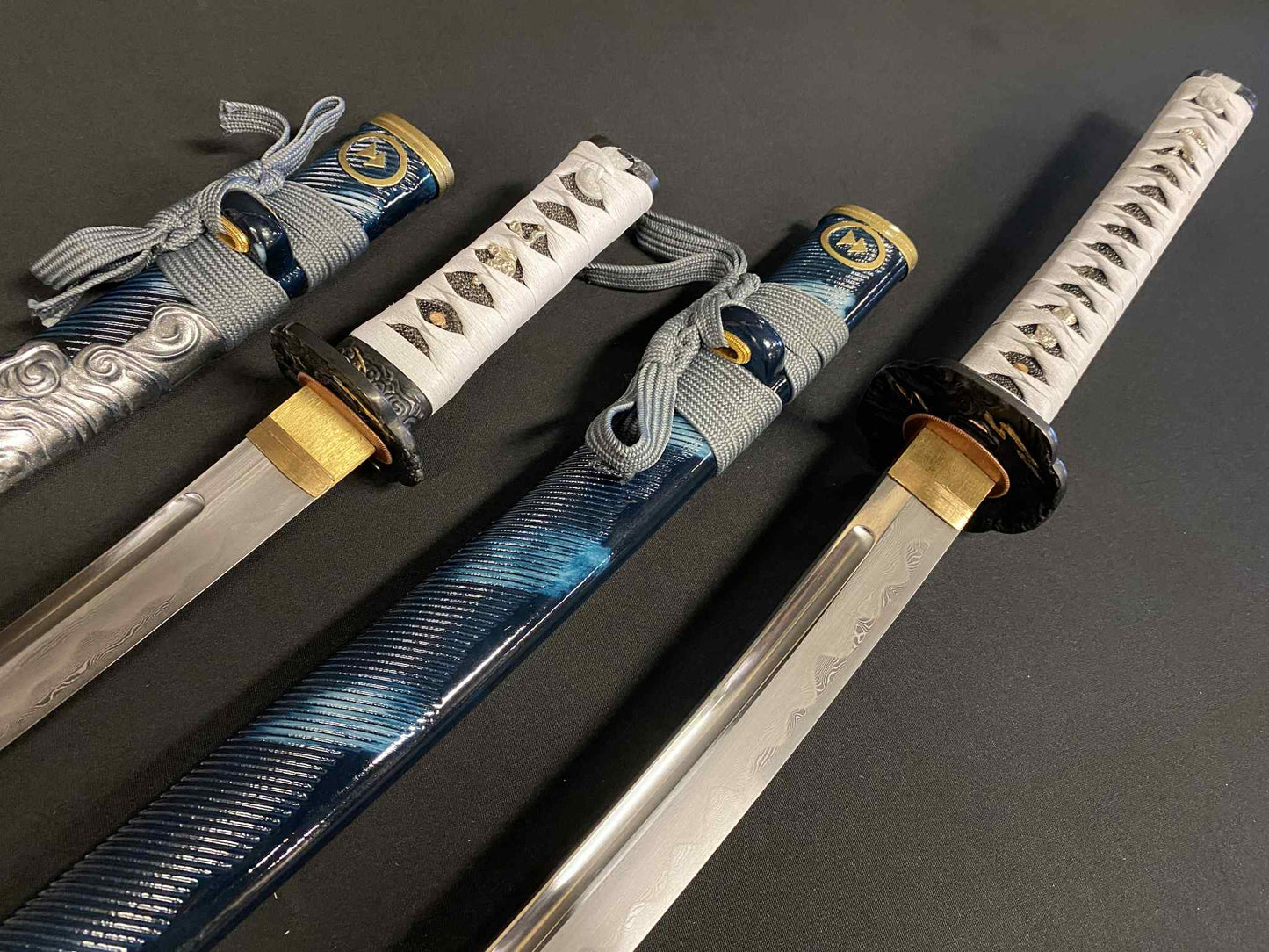 PRE-ORDER Premium Ghost of Tsushima Katana - Tanto Daishou - folded steel, clay tempered with free Menpo