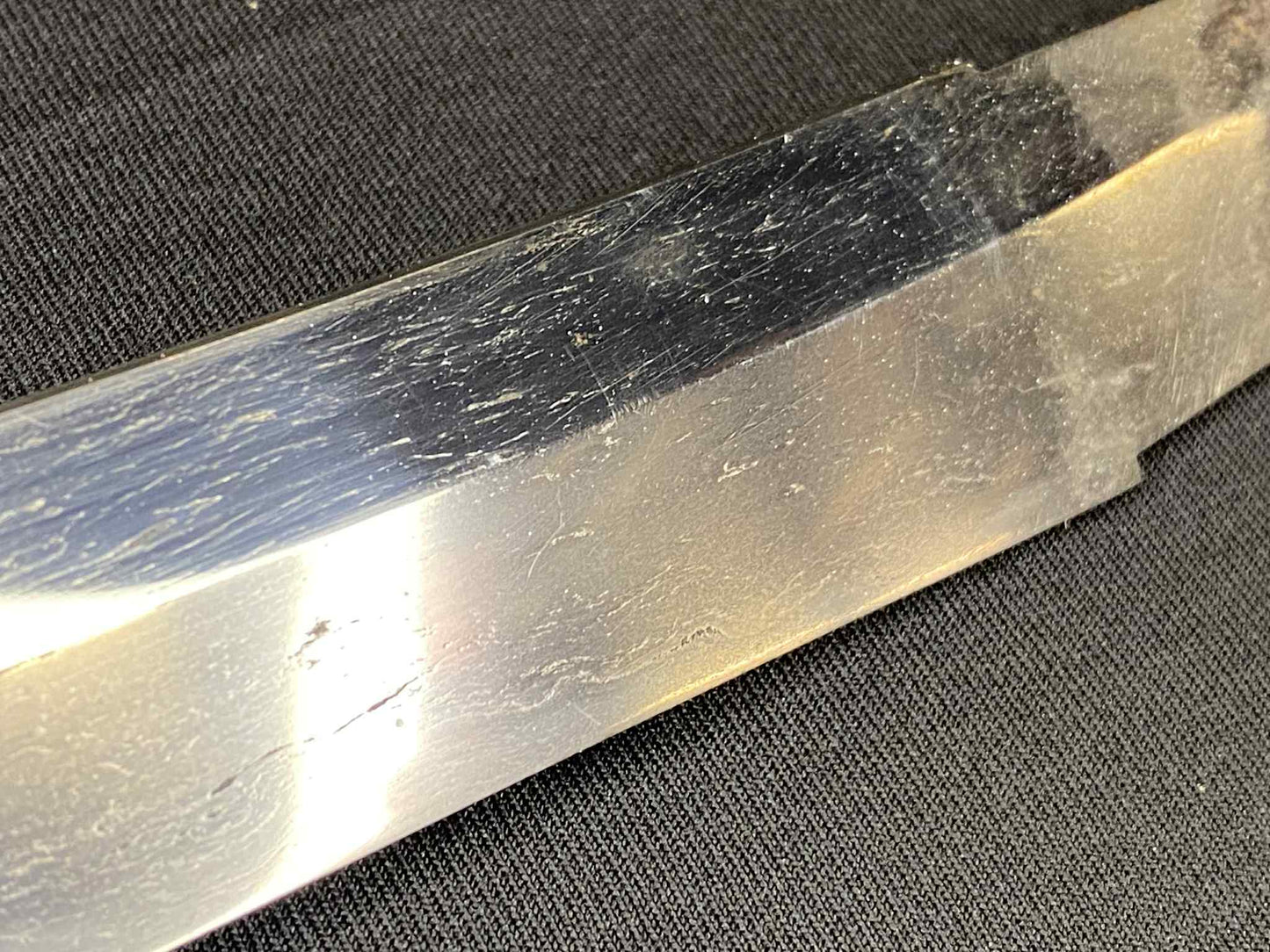 Antique Nihonto - Naginata Naoshi Wakizash in Koshirae (Early Edo) - signed Shimosaka Saku (unverified)