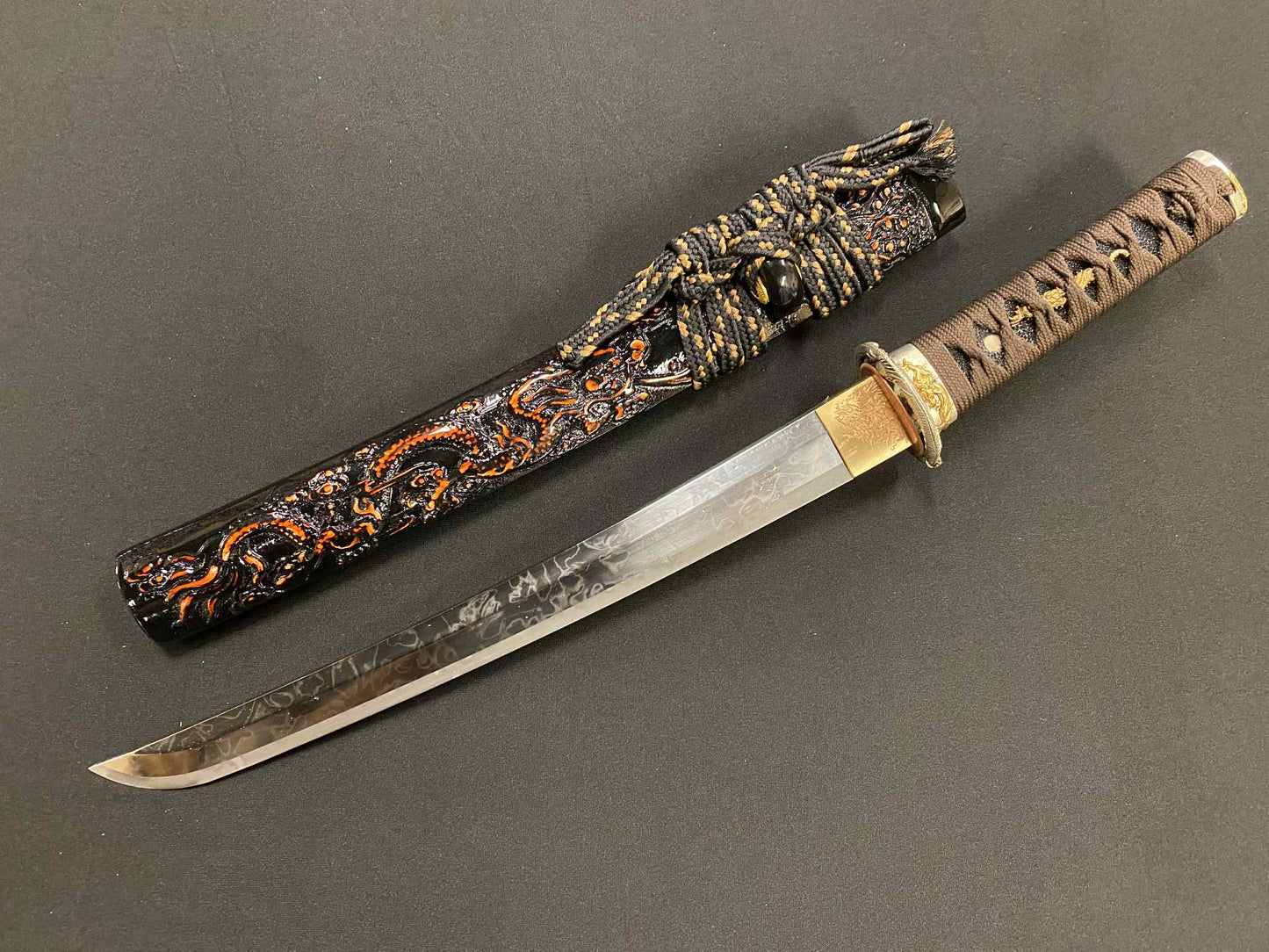 Phoenix Armory Tanto - Fire Dragon - T10 Hitatsura Wildfire Hamon