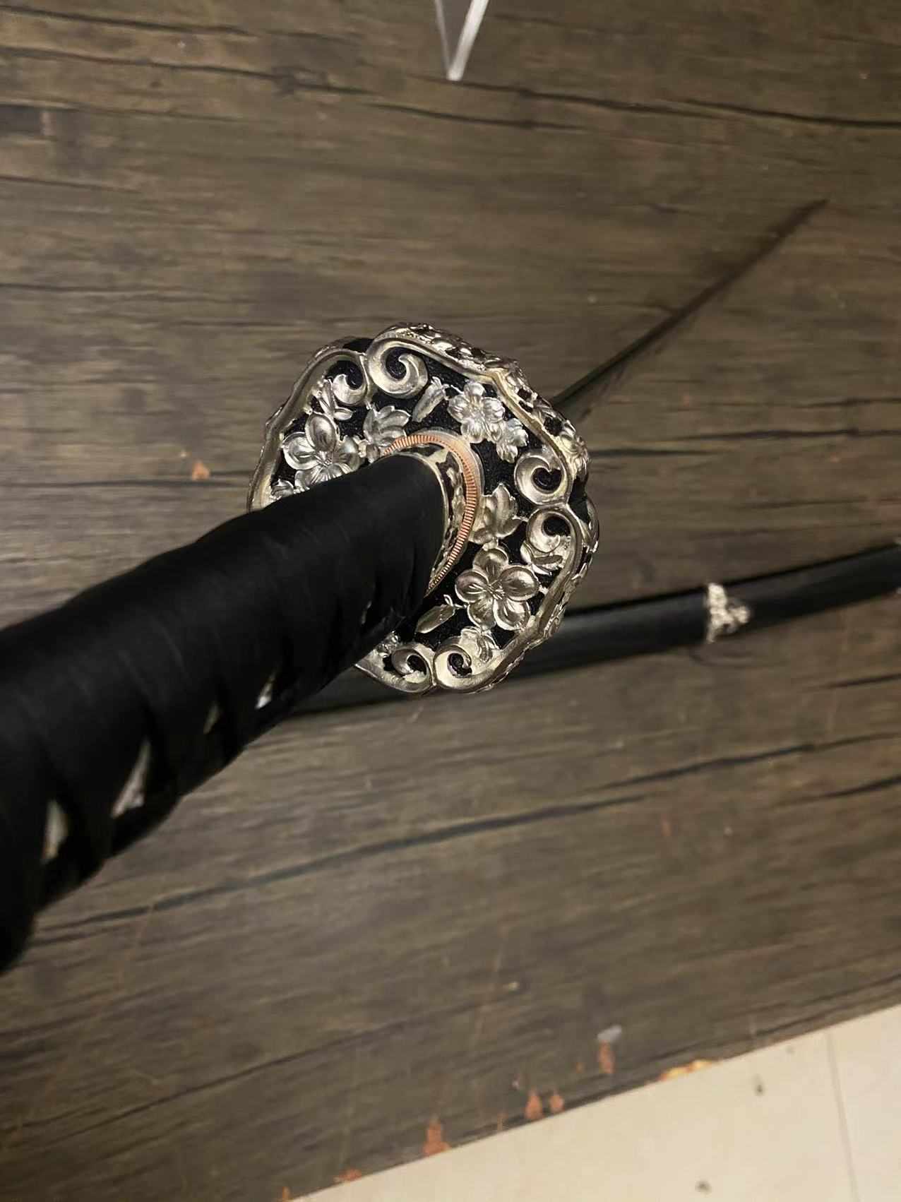 Cloudhammer DULLED PRACTICE Naga-Wakizashi - Onyx Cherry - s7 QC FAIL