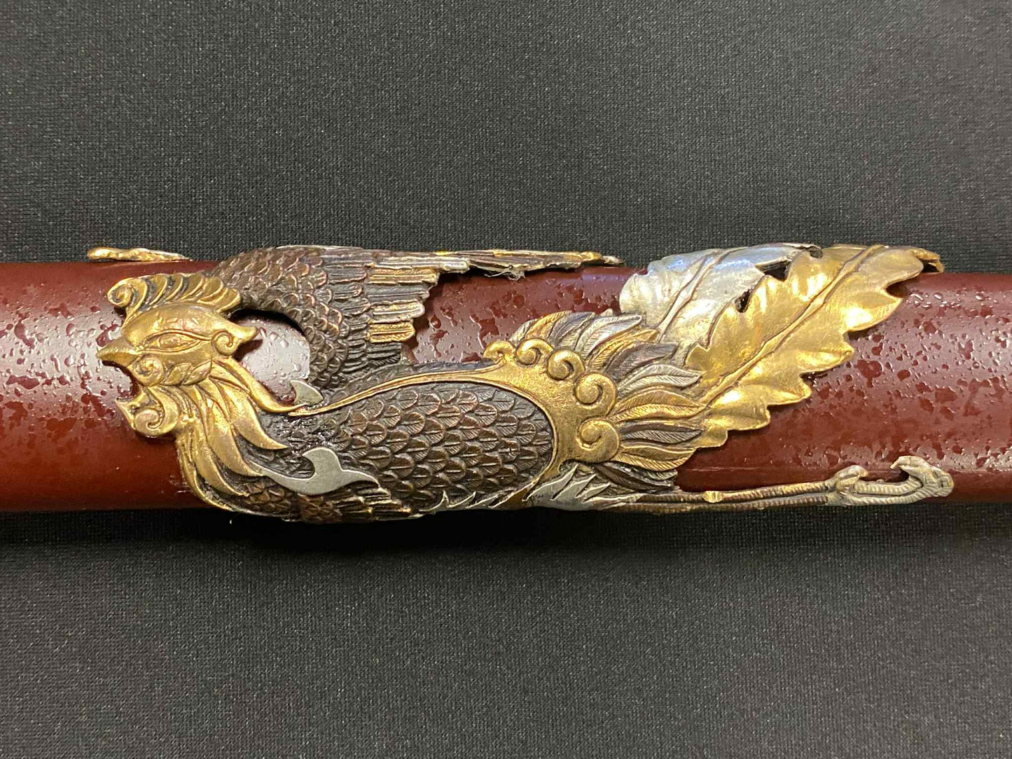 MASTERWORK Legacy Steel Phoenix Head Tachi - Kogarasu Sanmai folded tamahagane)orishigane, clay tempered, 3-shade polish