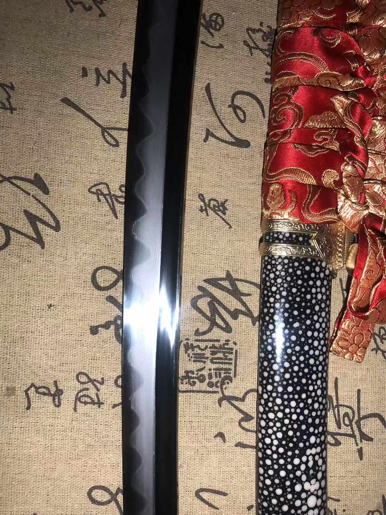 PRE-ORDER Cloudhammer Efu Tachi - Deep Sori Hammer Folded 51crv4 + 5160 Clay Tempered