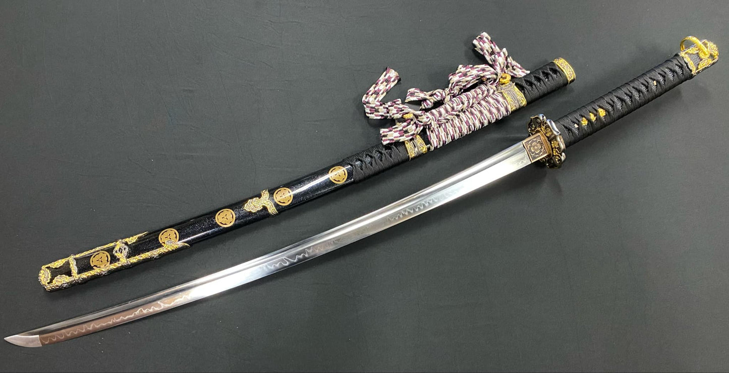 Phoenix Armory Black Nobunaga Court Tachi - T10 Clay Tempered