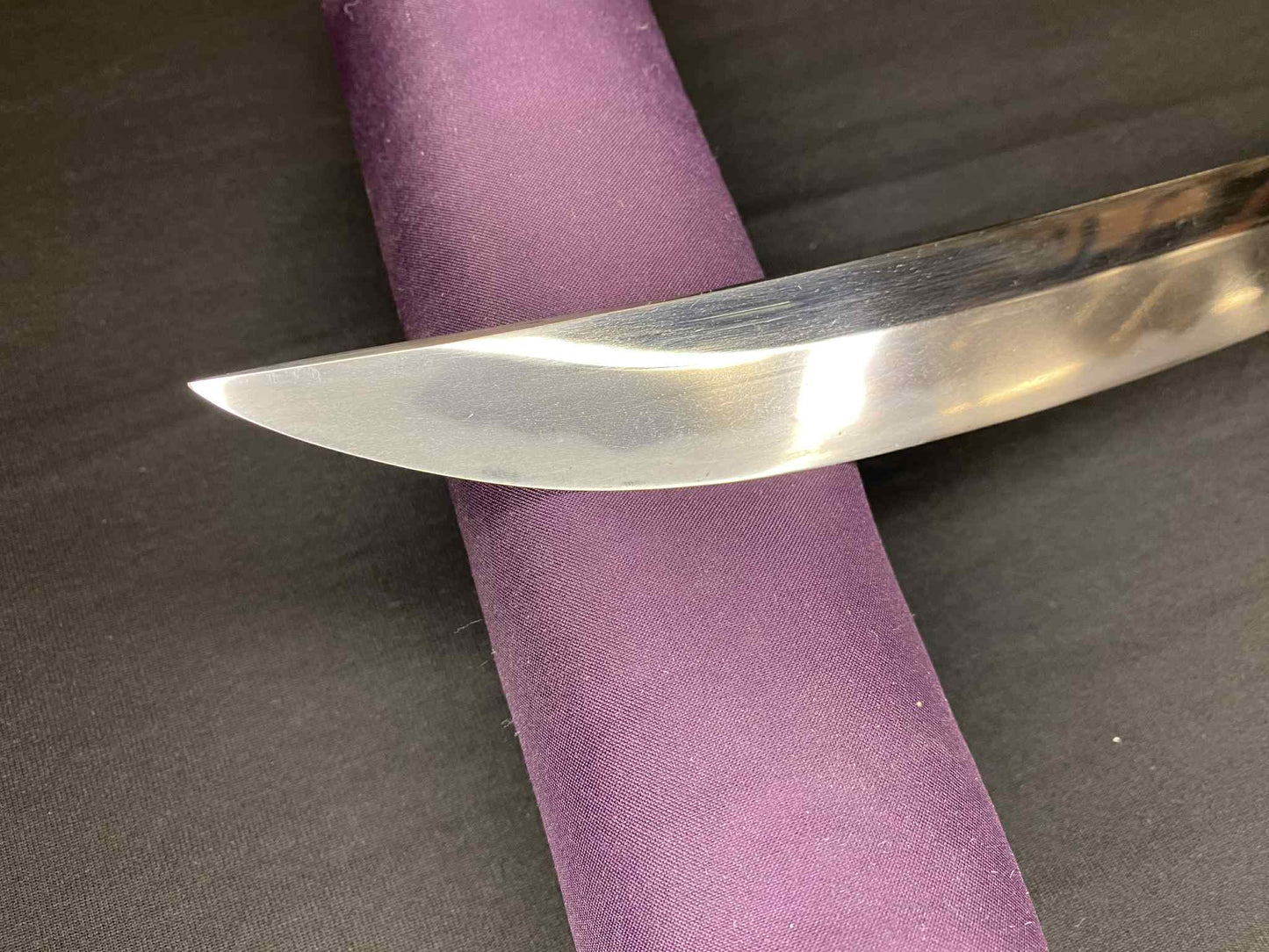 Antique Nihonto - Naginata Naoshi Wakizash in Koshirae (Early Edo) - signed Shimosaka Saku (unverified)