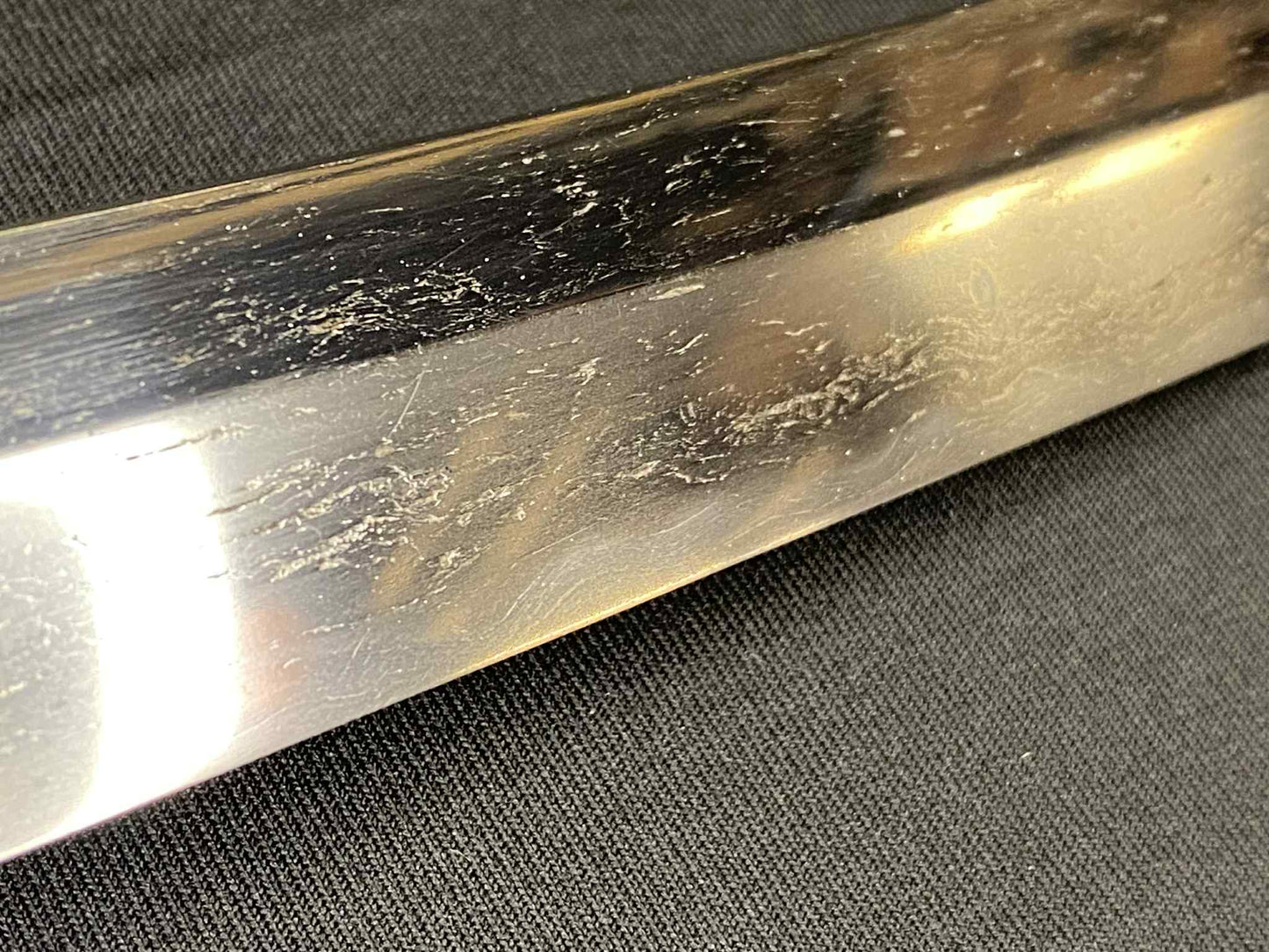 Antique Nihonto - Naginata Naoshi Wakizash in Koshirae (Early Edo) - signed Shimosaka Saku (unverified)
