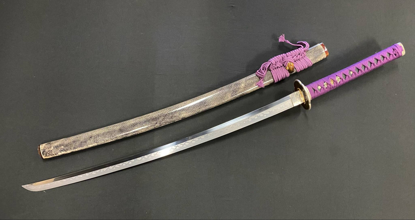 Phoenix Armory Amethyst Manji Katana T10 with Lattice Hamon