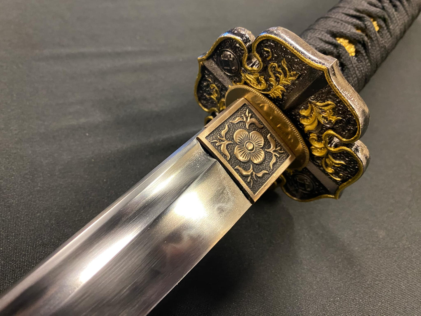 Phoenix Armory Black Nobunaga Court Tachi - T10 Clay Tempered