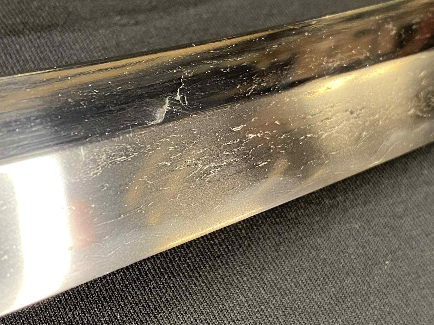 Antique Nihonto - Naginata Naoshi Wakizash in Koshirae (Early Edo) - signed Shimosaka Saku (unverified)