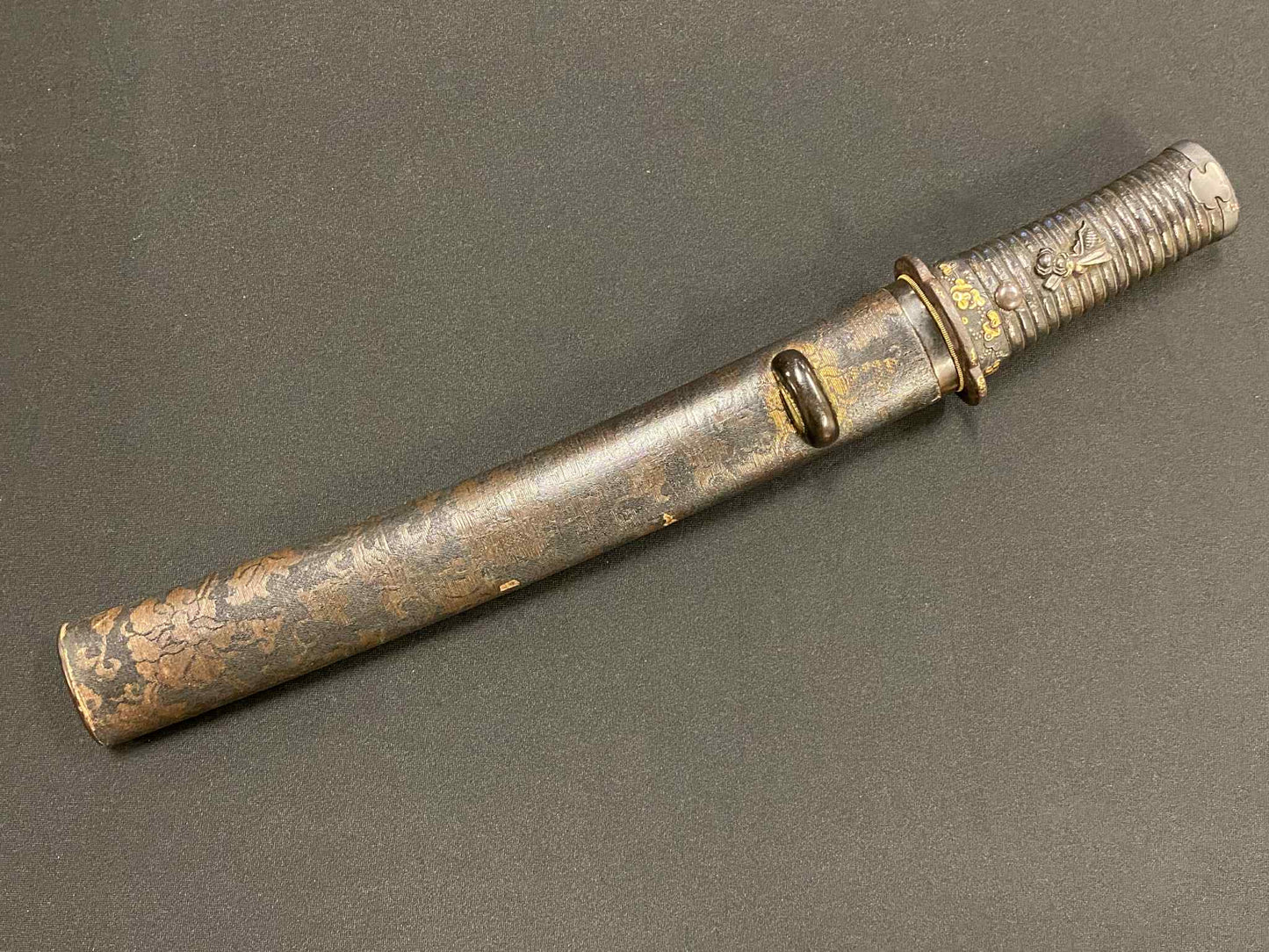 Antique Nihonto - Yoroi Doshi Tanto with Koshirae - signed Yoshimitsu (unverified)