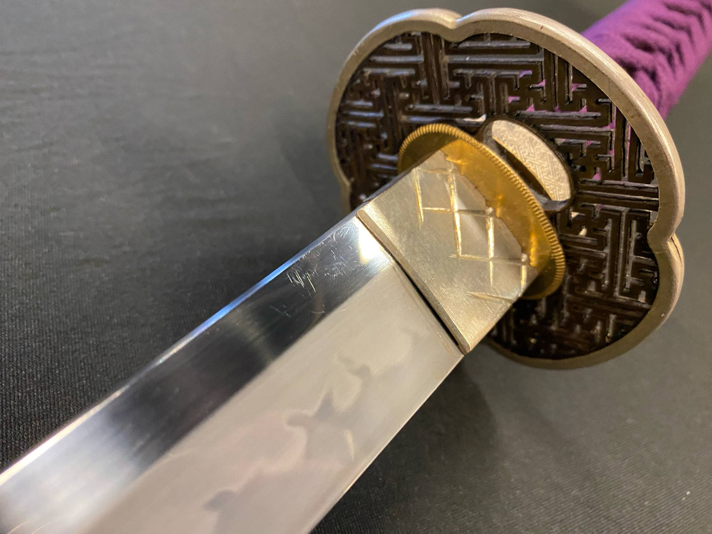 Phoenix Armory Amethyst Manji Katana T10 with Lattice Hamon