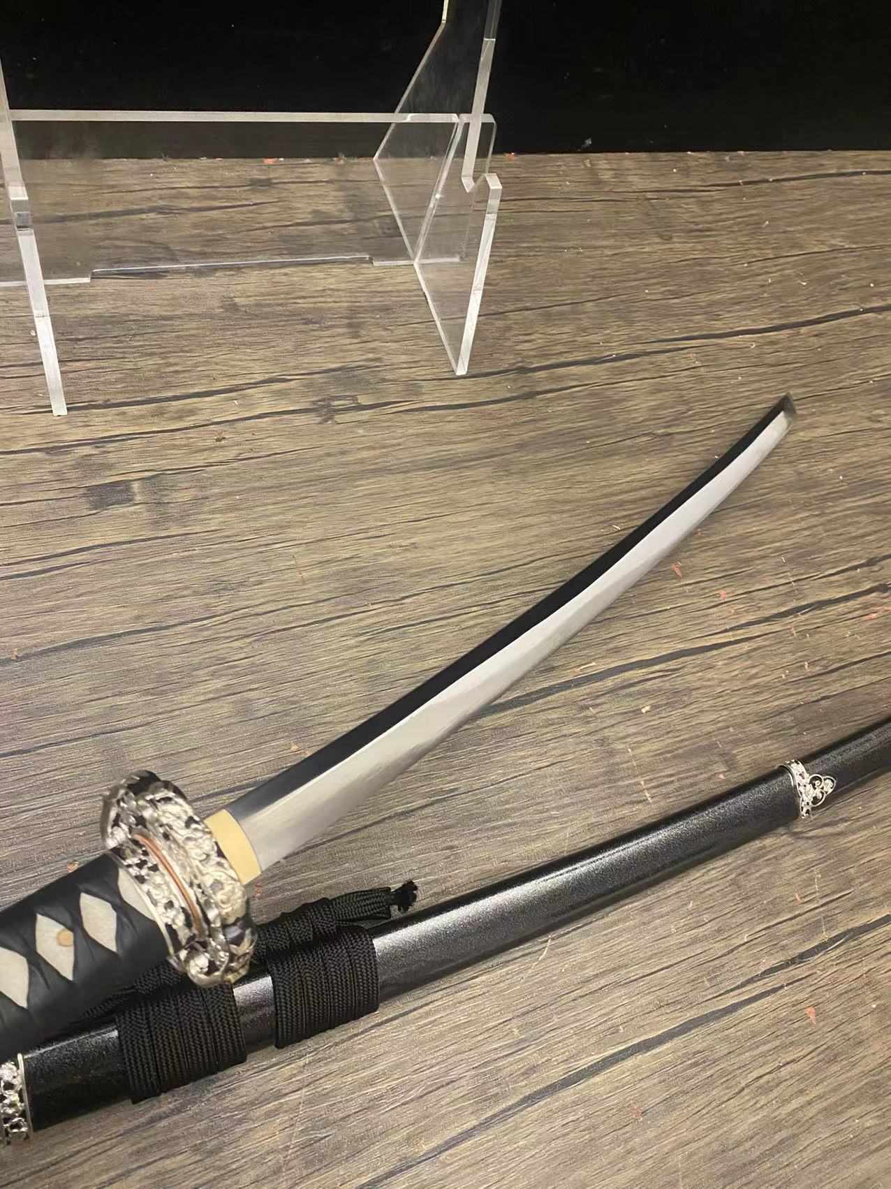 Cloudhammer DULLED PRACTICE Naga-Wakizashi - Onyx Cherry - s7 QC FAIL
