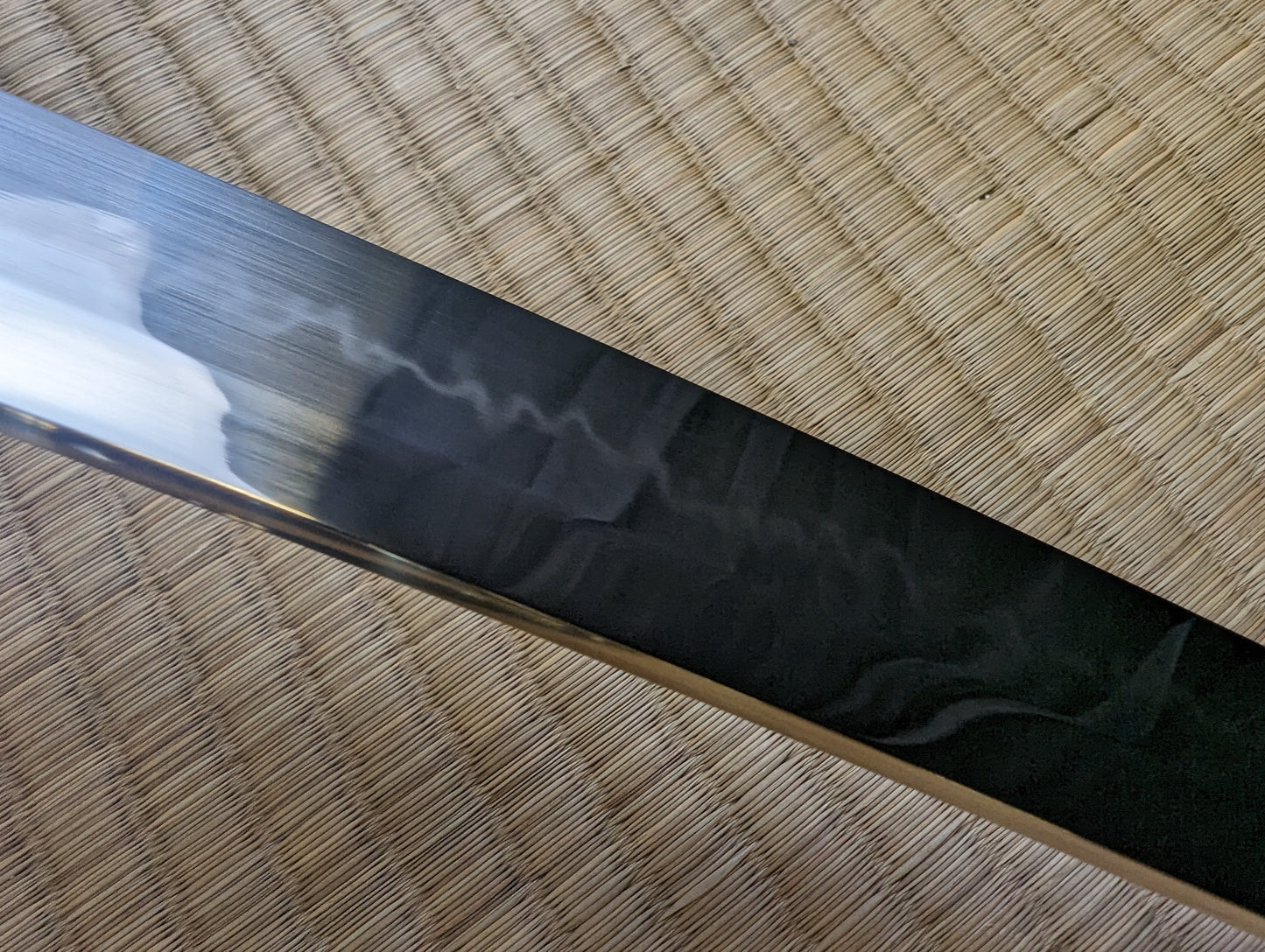 Phoenix Arms Katana - Curving Sage - deep sori, T10 Clay Tempered Choji hamon, Brass Fittings