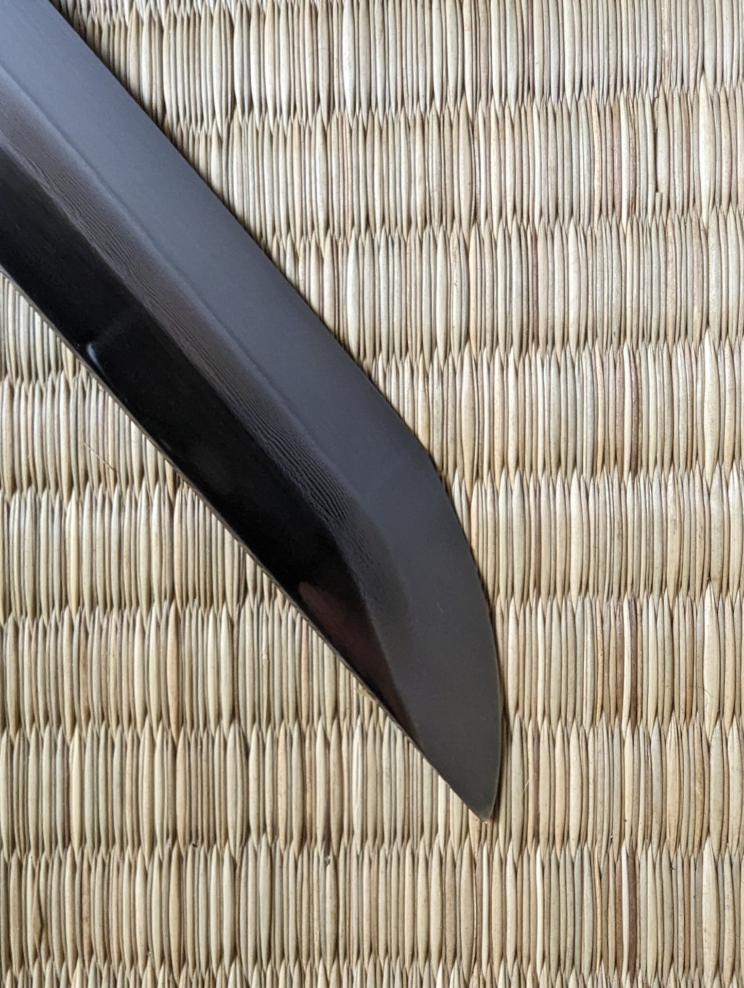 Phoenix Arms Verdant Spring Katana - folded steel, clay tempered, 3-shade polish